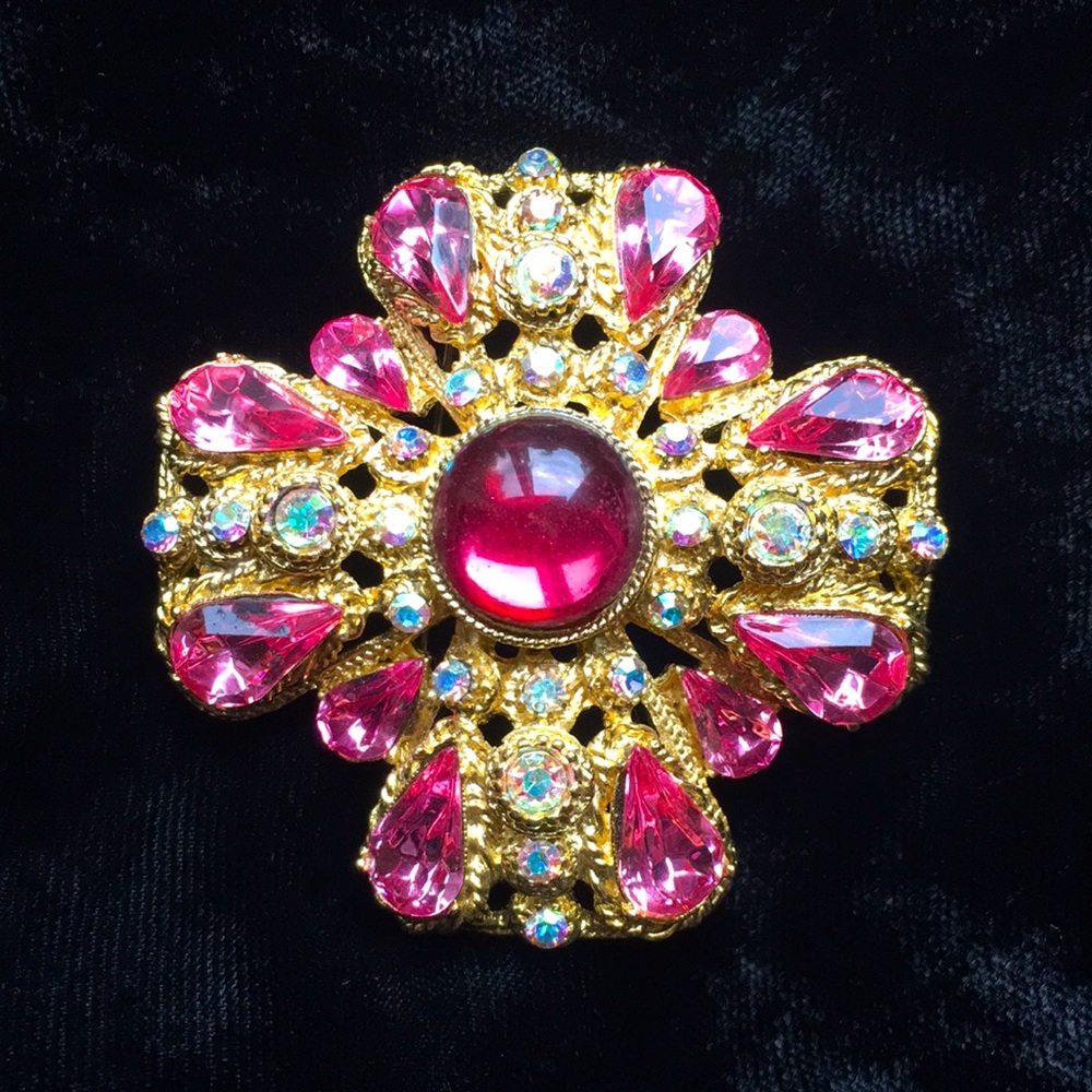Vintage Crystal Brooch